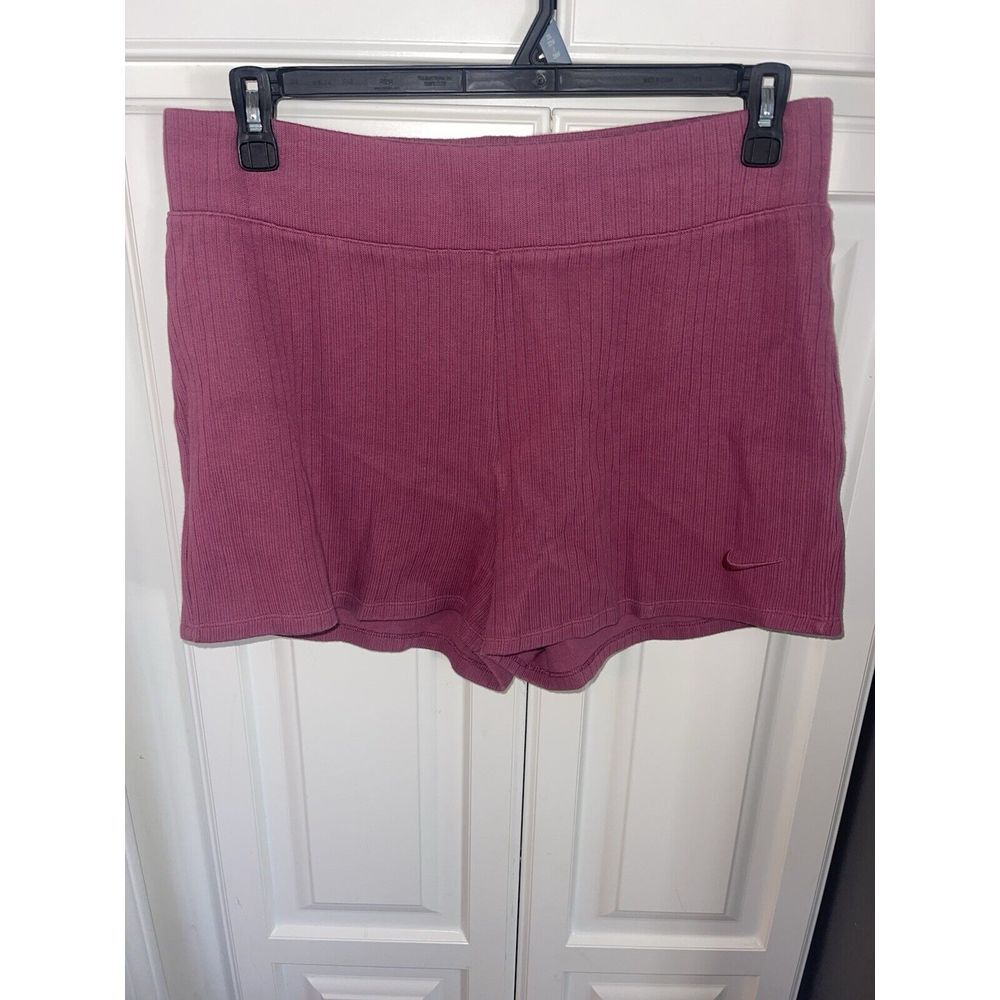 Nike‎ Ribbed Pink Rose Shorts Womens Sz XL